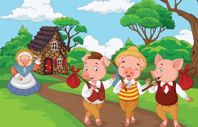 तीन नन्हें सूअरों की कहानी | The Three Little Pigs Story In Hindi