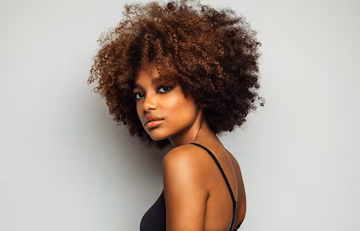 Woman with natural curls
