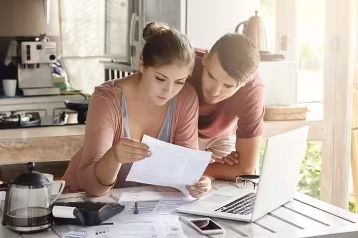 Wife managing finances