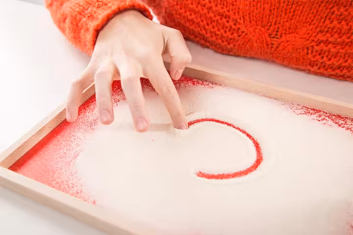 Write and get words written in the sand tray