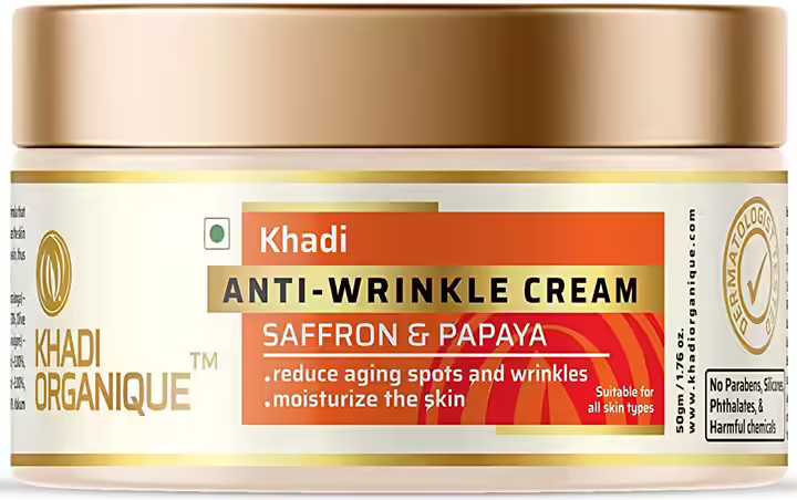 Khadi Organique Saffron Papaya Anti Wrinkle Cream