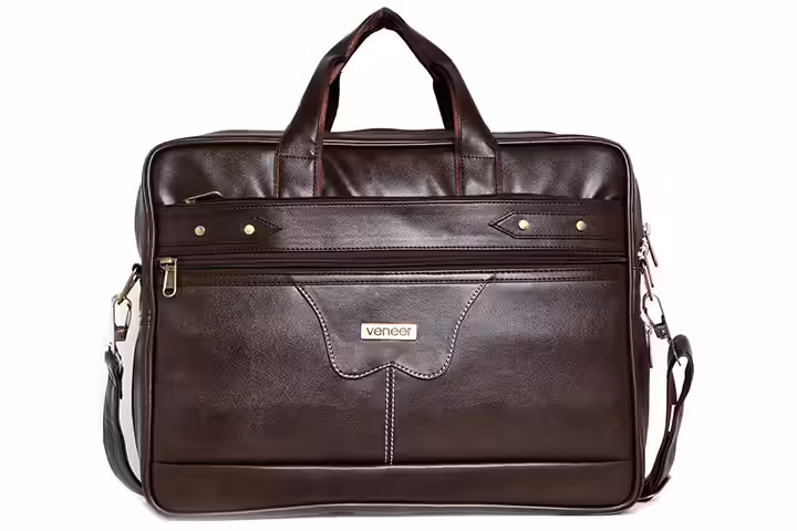 Veneer Men&rsquo;s Synthetic Leather Laptop Messenger Bag