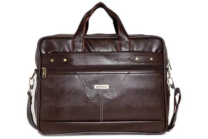 Veneer Men’s Synthetic Leather Laptop Messenger Bag