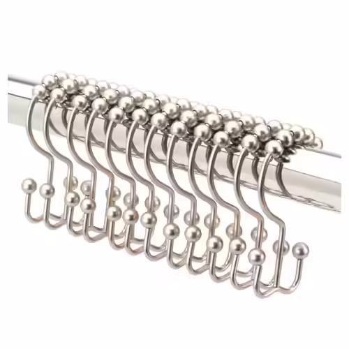 2 Lb. Depot Brushed Nickel Shower Curtain Hooks