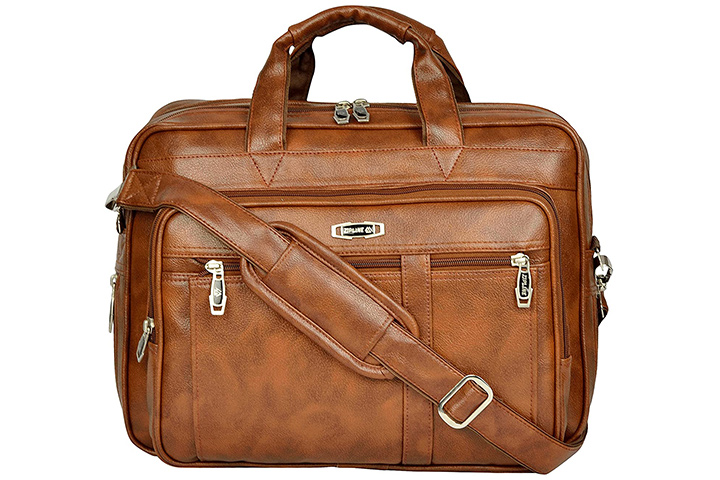 Zipline Leather Office Laptop Messenger Bag