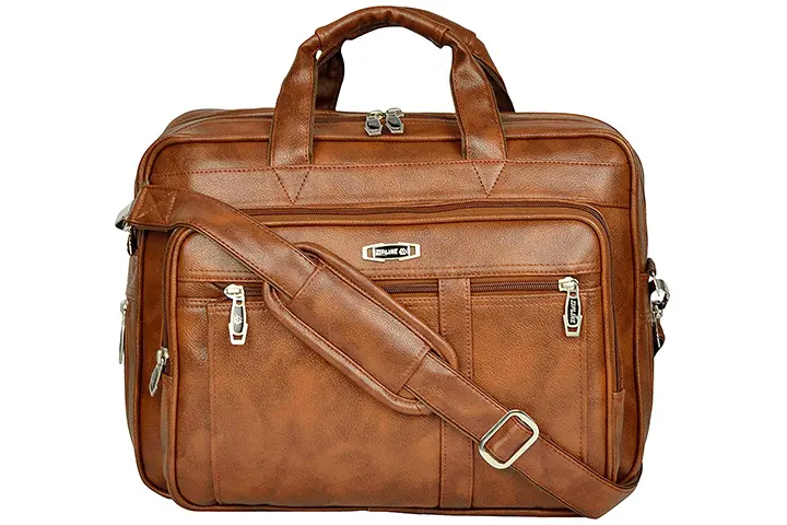 Zipline Leather Office Laptop Messenger Bag