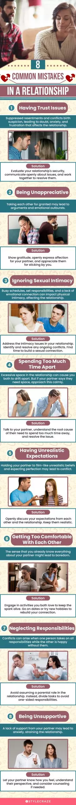 8 common mistakes in a relationship (infographic)