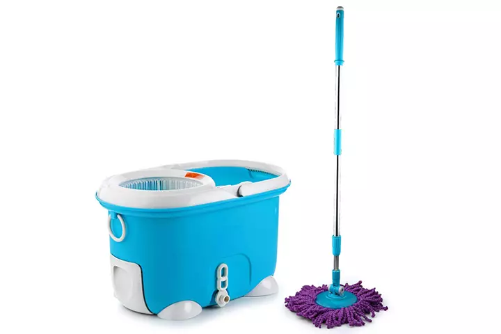 Sparkmate By Crystal Plastic Magic Cleaning Mop With Bucket