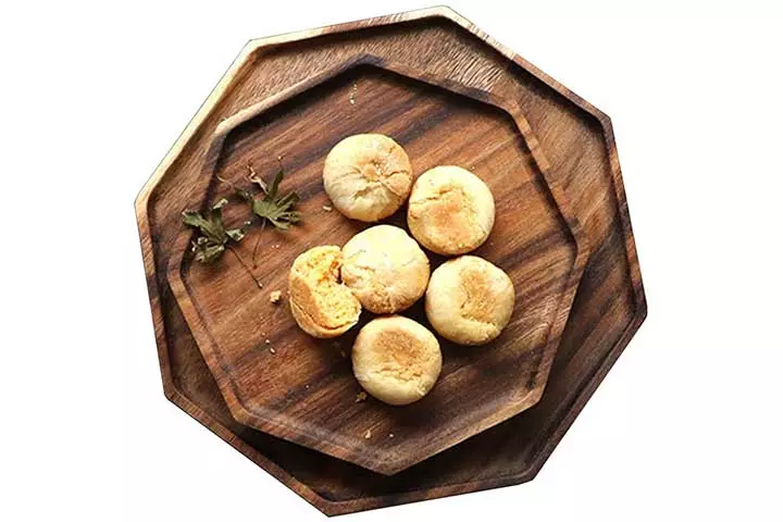 Acacia Wooden Octagon Square Trays by Renawe