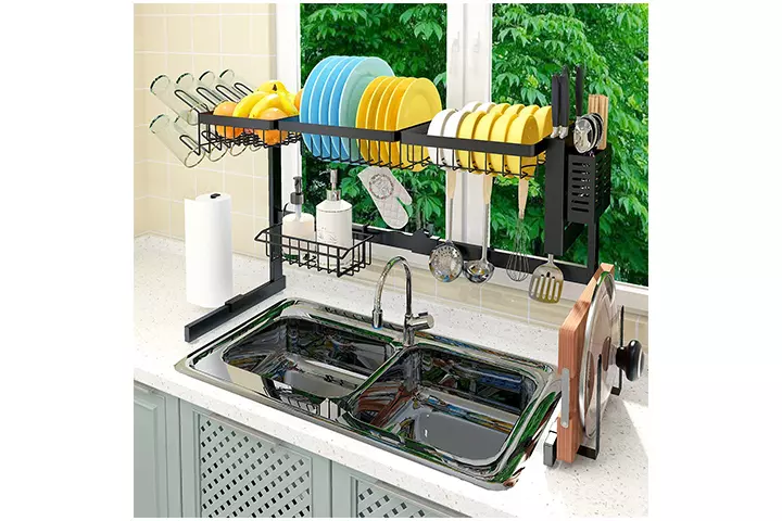 Adbiu Over The Sink Dish Drying Rack