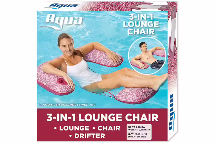 Aqua Leisure Mosaic 3-in-1 Pool Chair Float