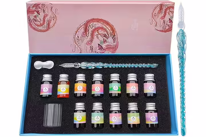 Asxma Crystal Glass Dip Pen