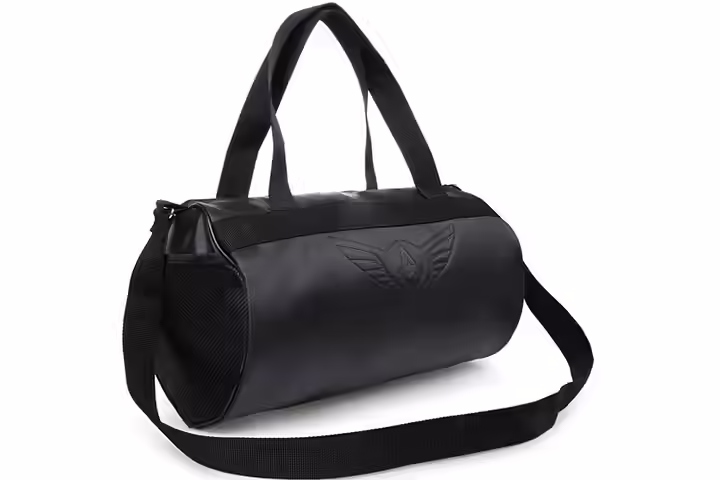 AuxterBlacky Leatherette Duffle Shoulder Gym Bag