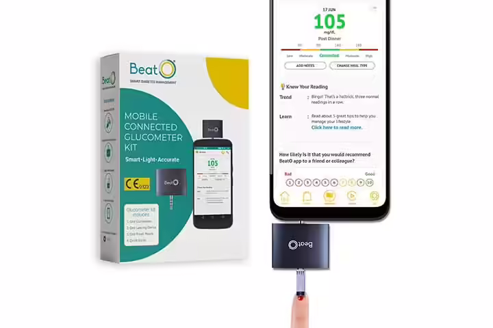 BeatO Mobile Connected Glucometer Kit