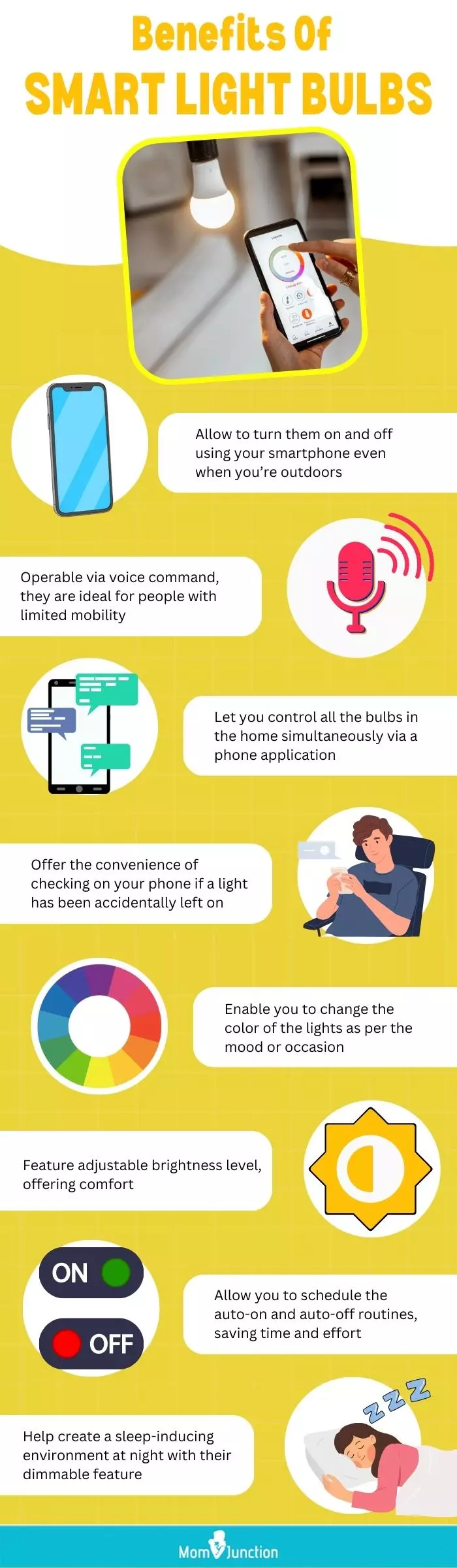 Benefits Of Smart Light Bulbs (infographic)