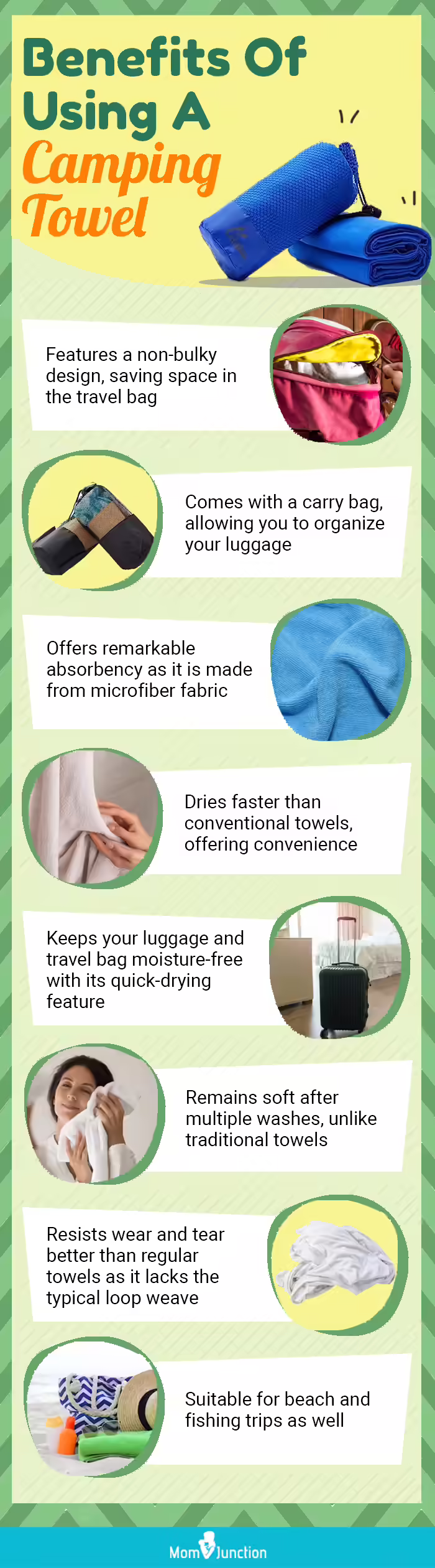 Benefits Of Using A Camping Towel (infographic)