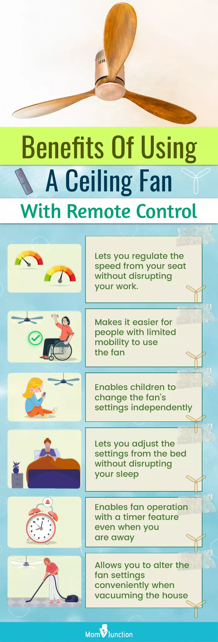 Benefits Of Using A Ceiling Fan With Remote Control (infographic)