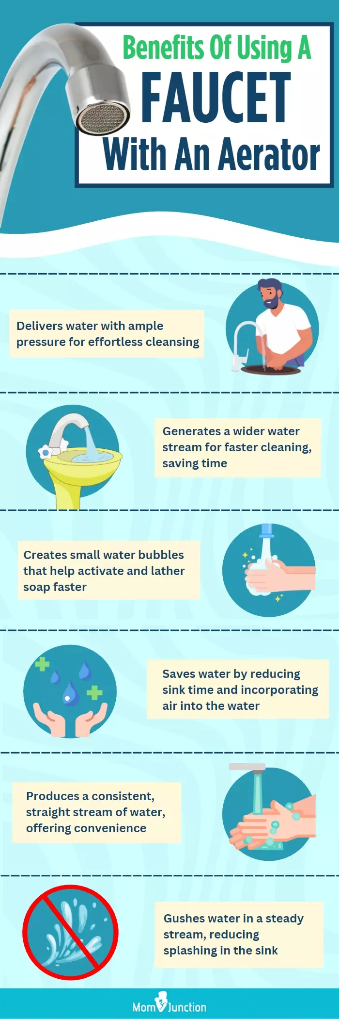 Benefits Of Using A Faucet With An Aerator (infographic)