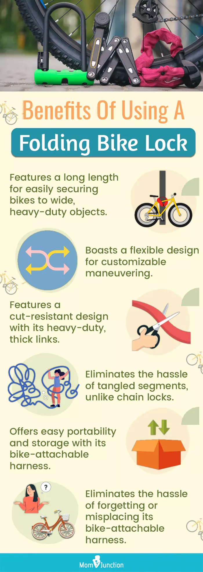 Benefits Of Using A Folding Bike Lock (infographic)