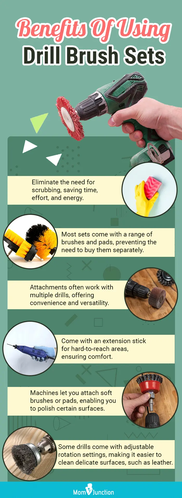 Benefits Of Using Drill Brush Sets (infographic)