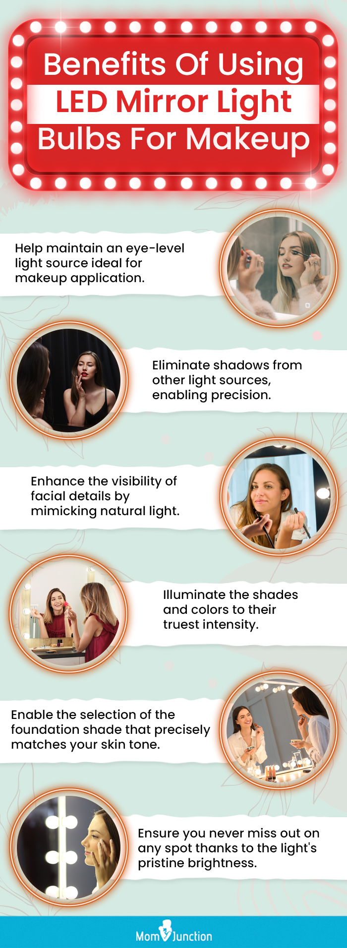 Benefits Of Using LED Mirror Light Bulbs For Makeup (infographic)