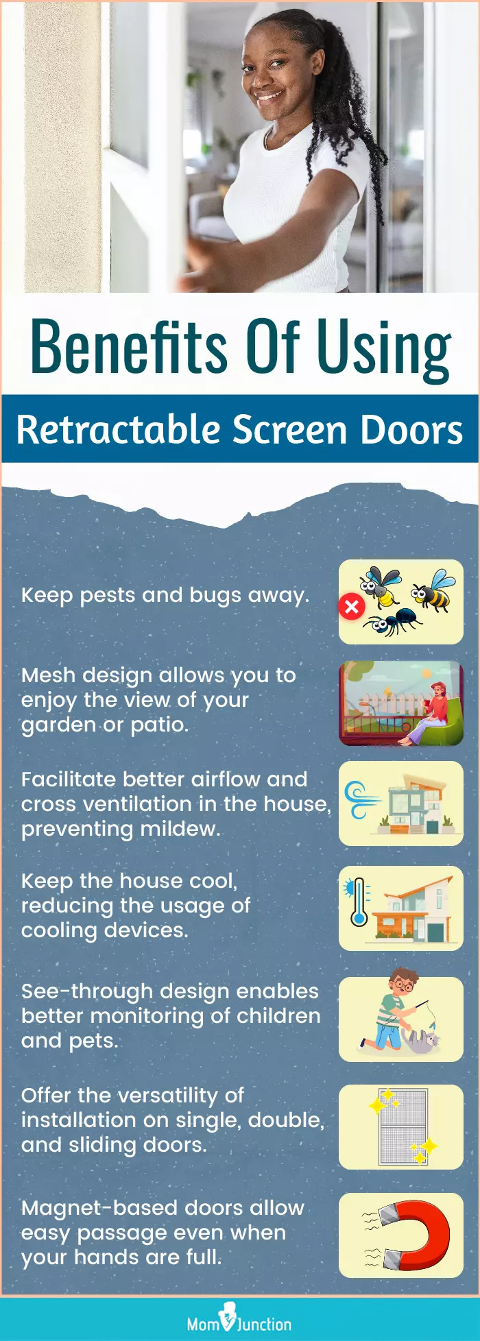 Benefits Of Using Retractable Screen Doors (infographic)