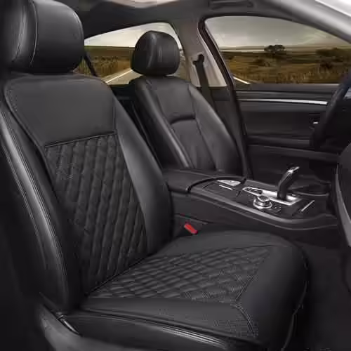 Black Panther Luxury PU Leather Front Car Seat Cover