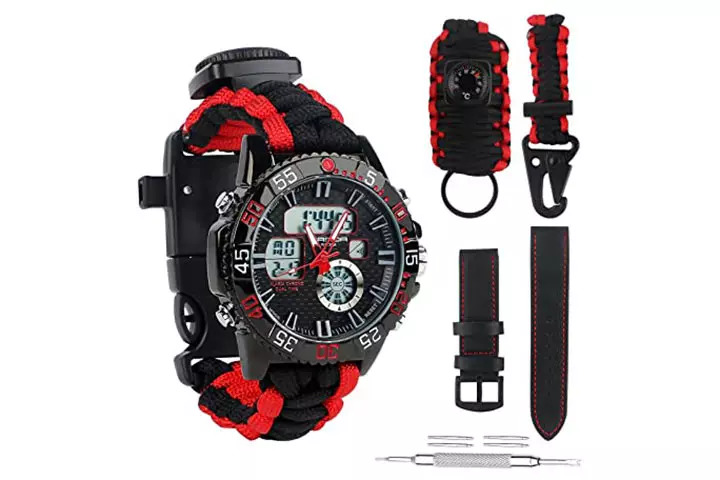 BlueStraw Digital Survival Sports Watch