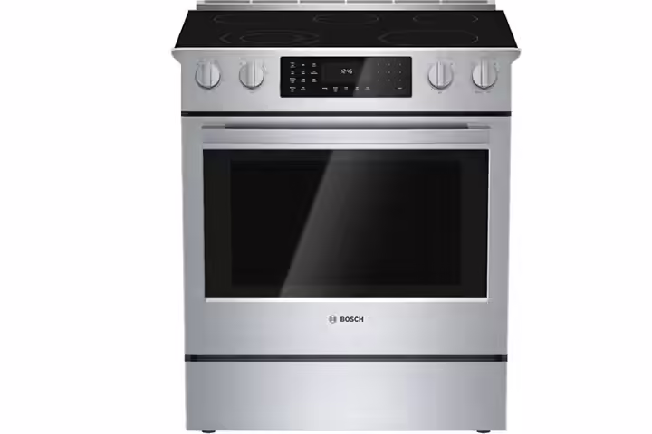 Bosch HEI8054U 800 30" Stainless Steel Electric Slide-In Smoothtop Range