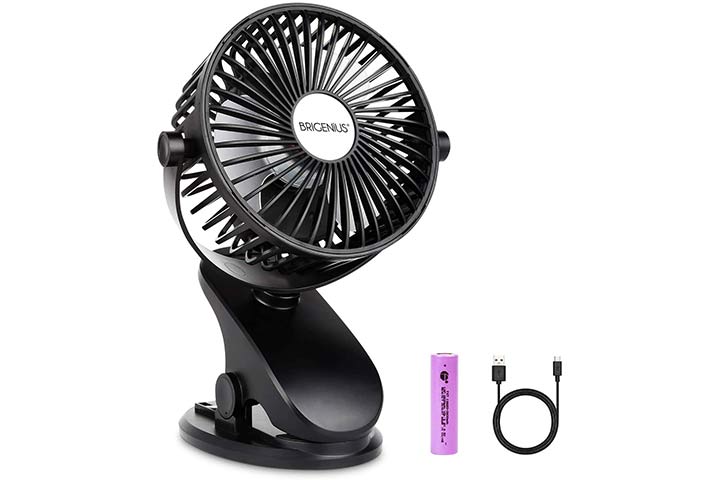 Brigenius Clip on Stroller Fan