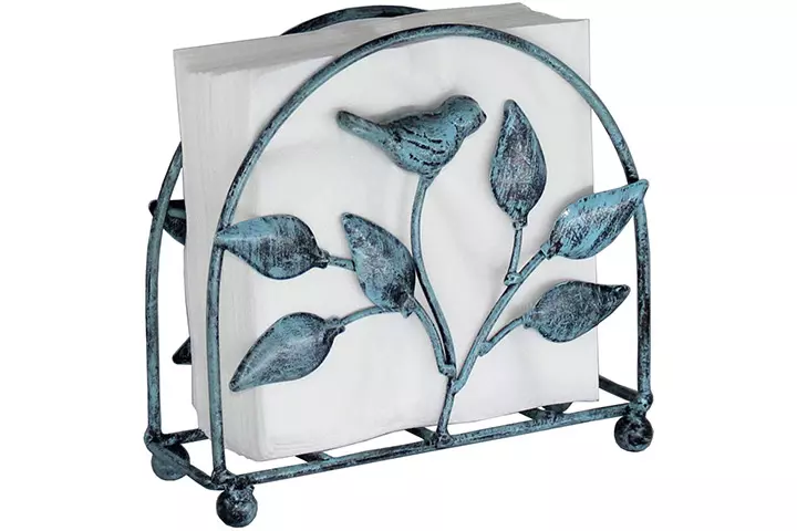 Cast Iron Bird & Tree Classic Napkin Holder