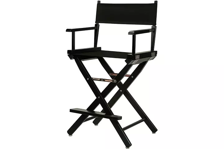 Casual Home 24 Director's Chair Black Frame-with Black Canvas