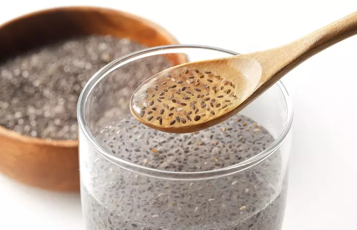 Chia seeds hair gel