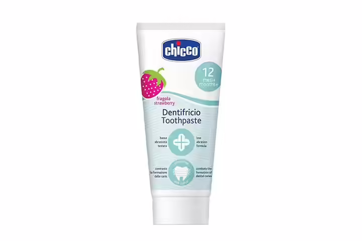 Chicco Toothpaste, Strawberry Flavour for 12m+ Baby