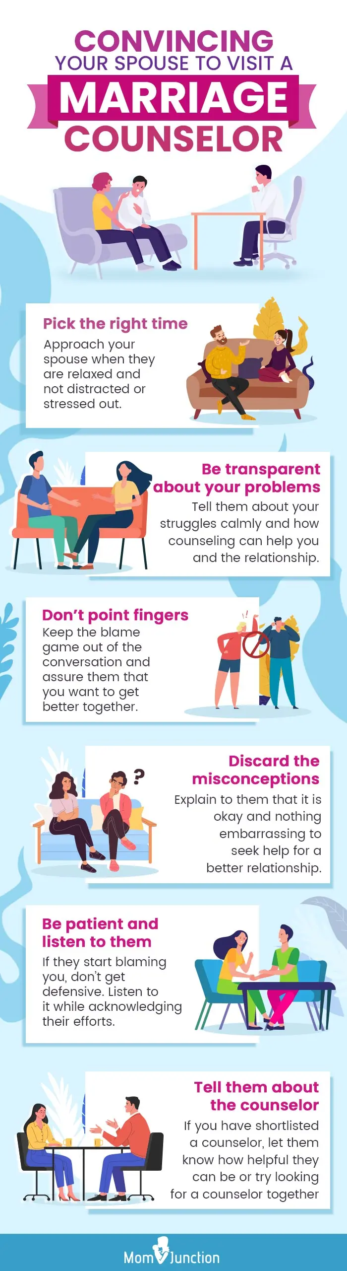 convincing your spouse to visit a marriage counselor (infographic)