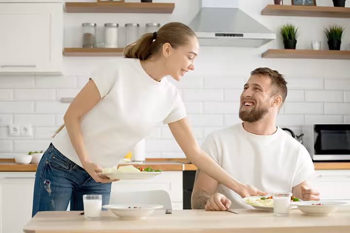 Cook their fave meal, romantic gestures to express love