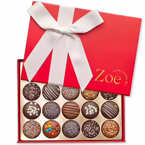 Cravings By Zoe Red Chocolate Cookies Gift Box