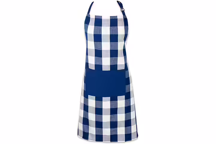 DII Cotton Adjustable Buffalo Check Plaid Apron