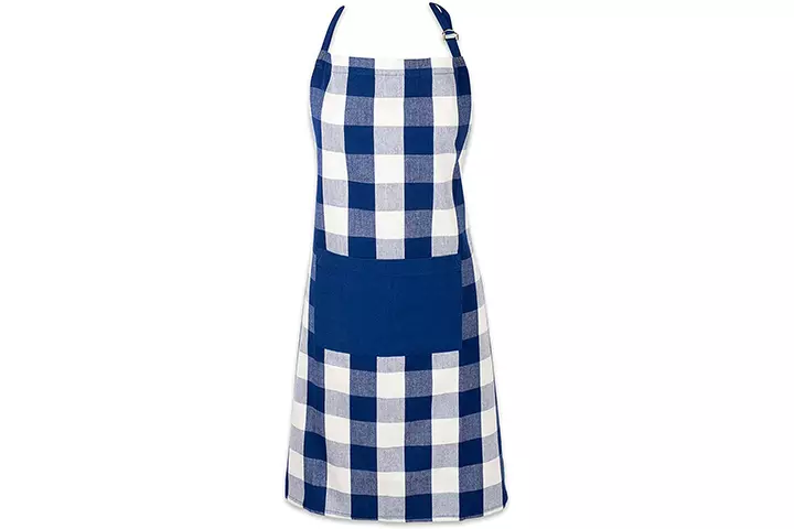 DII Cotton Adjustable Buffalo Check Plaid Apron