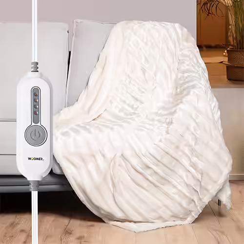 Woomer Electric Heated Throw Blanket