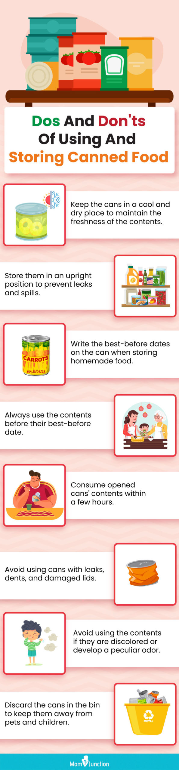 Dos-And-Don'ts Of Using And Storing Canned Food (infographic)