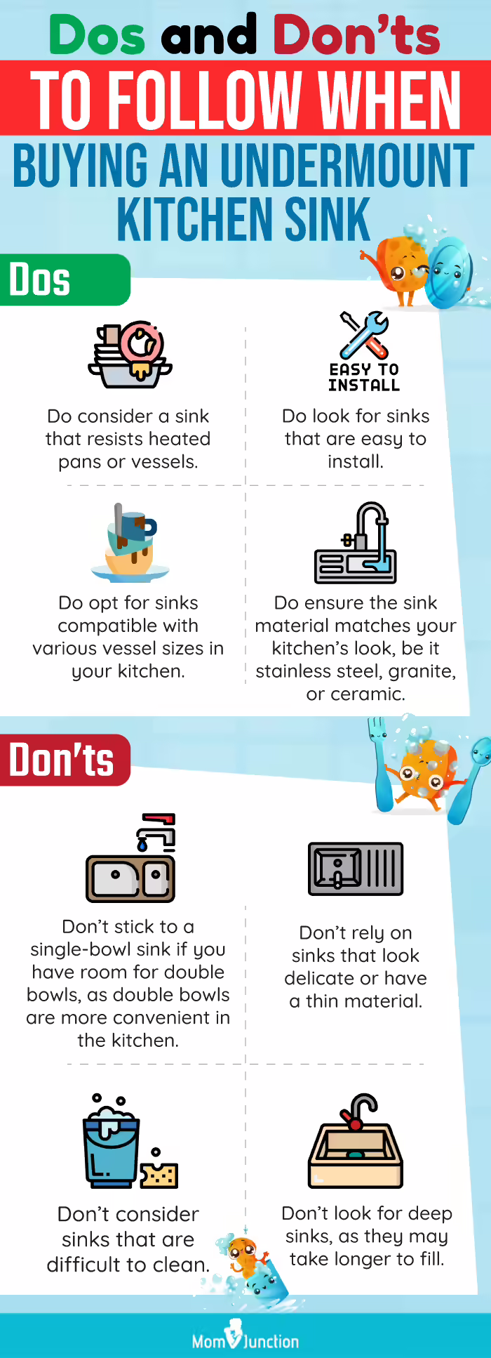 Dos And Don&rsquo;ts To Follow When Buying An Undermount Kitchen Sink (infographic)