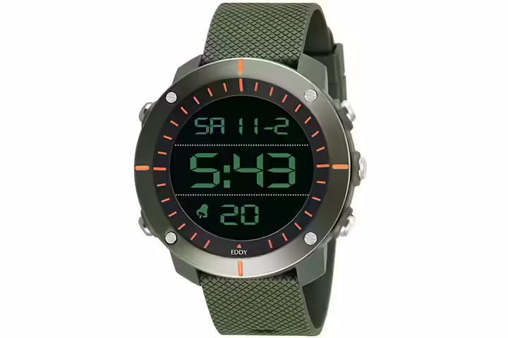 Eddy Hager Digital Black Dial Men's Watch