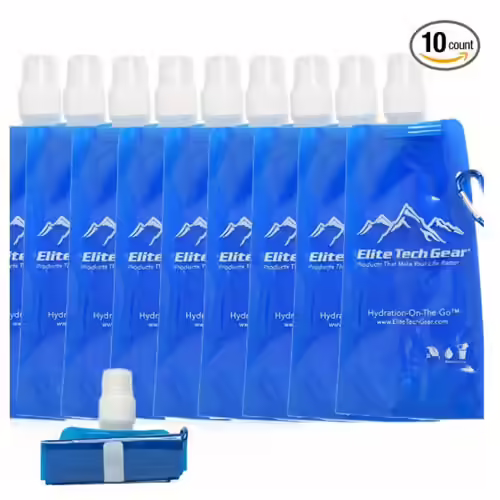 Elite Tech Gear Collapsible Water Bottle