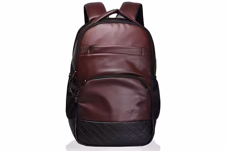 F Gear Luxur Brown Laptop Backpack