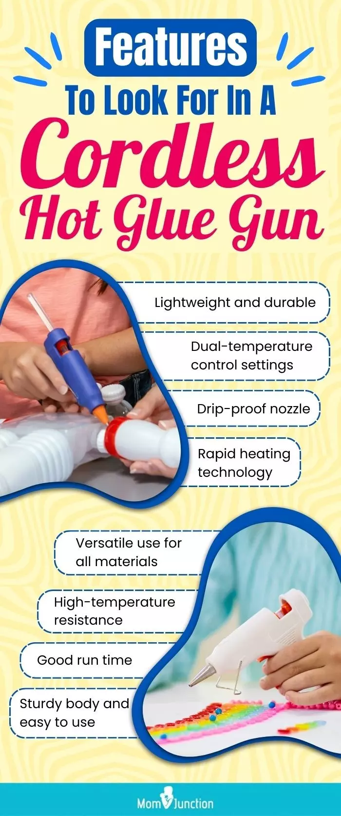 Features To Look For In A Cordless Hot Glue Gun (infographic)