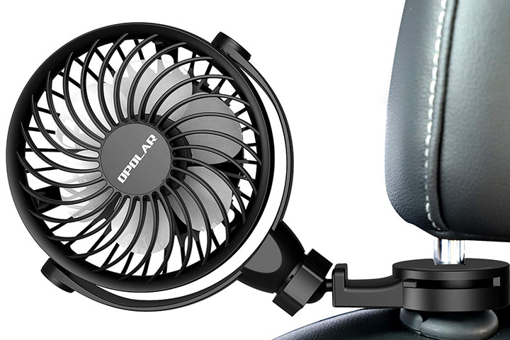 Forty4 USB Car Fan With Clips