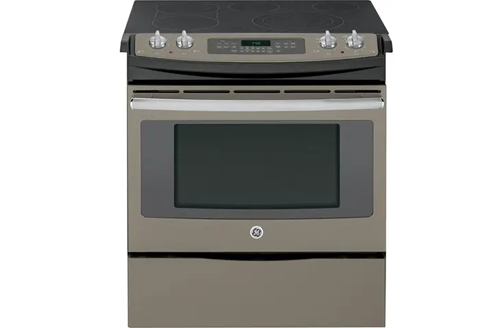 GE JS750EFES 30" Slate Electric Slide-In Smoothtop Range – Convection