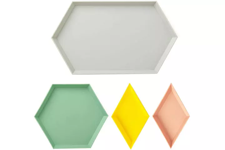 Geometric Food Serving, Jewelry Tray by Unikon