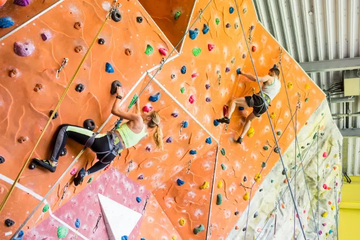 Go indoor rock climbing